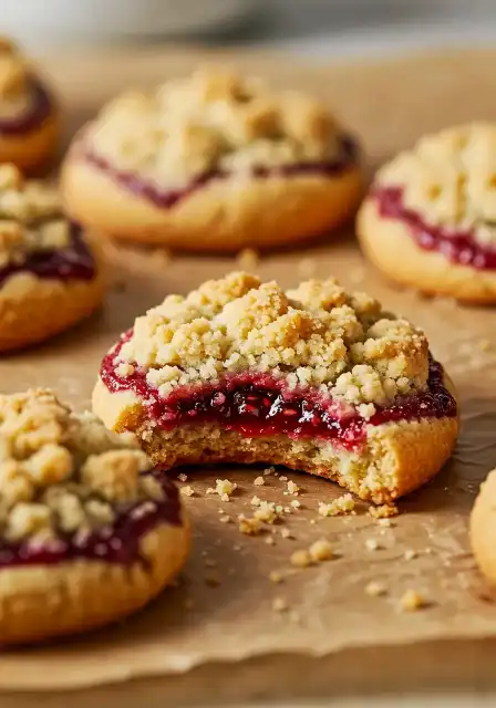 These Raspberry Crumble Cookies offer a delightful blend of rich, buttery shortbread-like texture complemented by the vibrant flavor of juicy raspberry filling. Simple to prepare, they are bursting with taste and ideal for any occasion, whether it’s an afternoon tea or a dessert at a summer celebration.