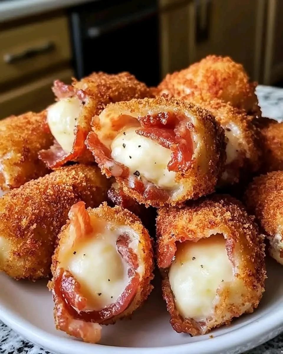 Stuffed Mozzarella Bacon Bombs – A Crispy, Cheesy Delight