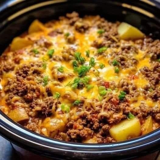 Slow Cooker Hamburger & Potato Casserole – A Hug in Every Bite