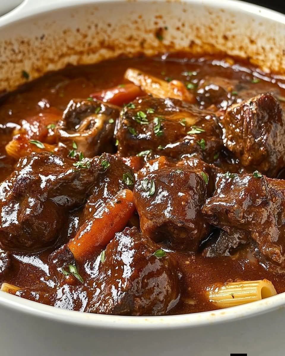 Ultimate French Beef Bourguignon Pasta Bake