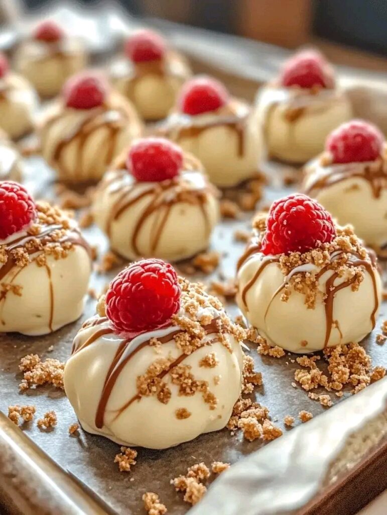 Irresistible White Chocolate Raspberry Cheesecake Balls