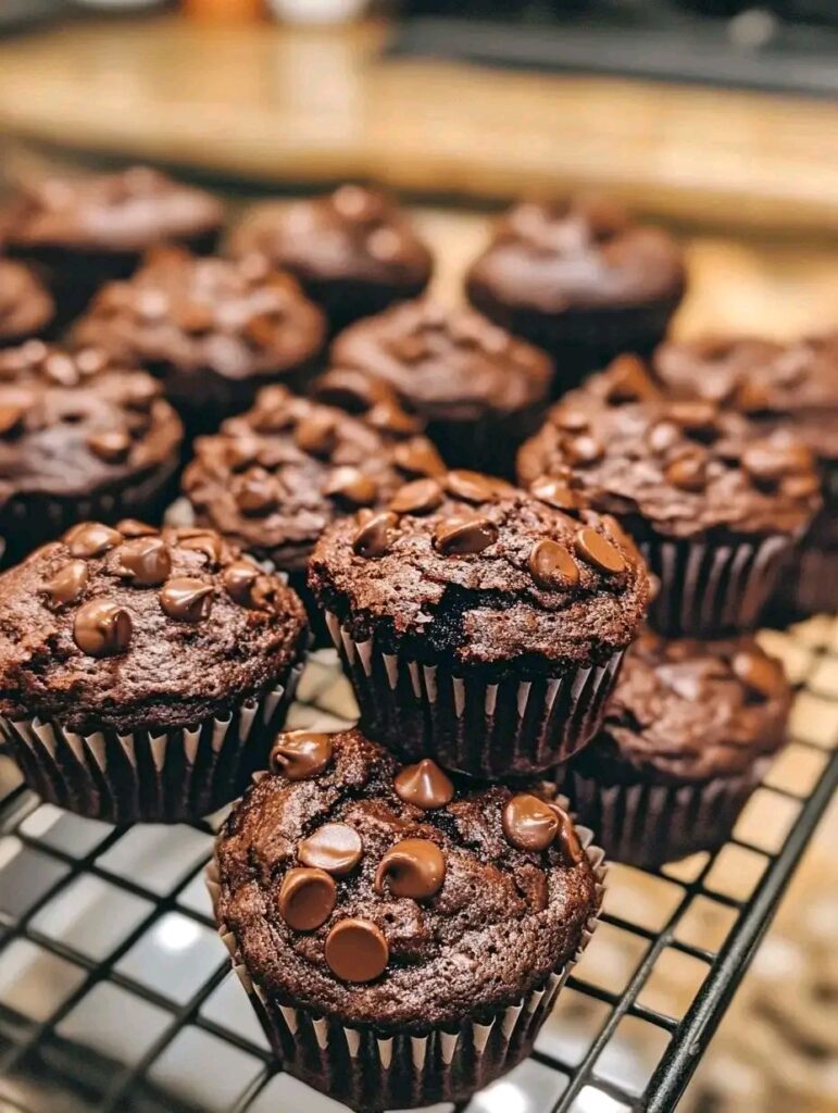 Homemade Chocolate Brownie Muffins