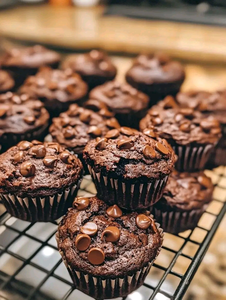 Homemade Chocolate Brownie Muffins
