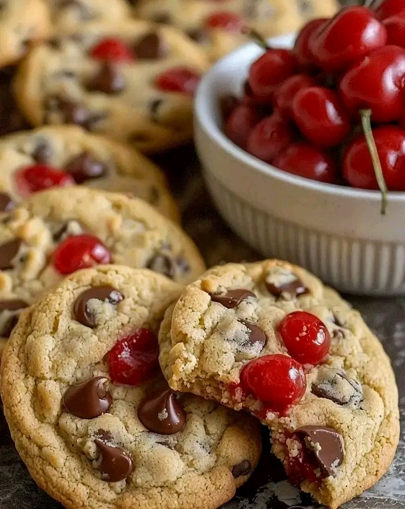 Easy Chocolate Chip Cherry Cookies