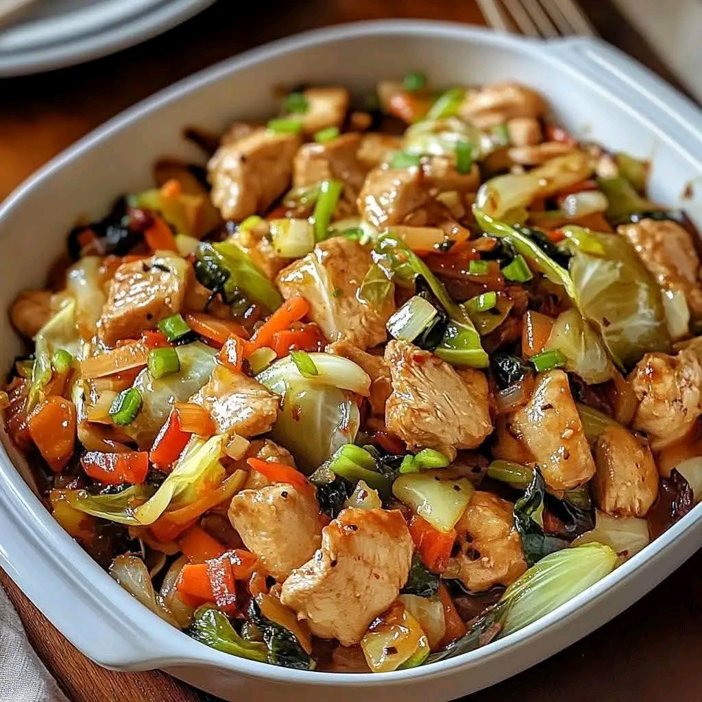 Healthy Chicken and Cabbage Stir Fry