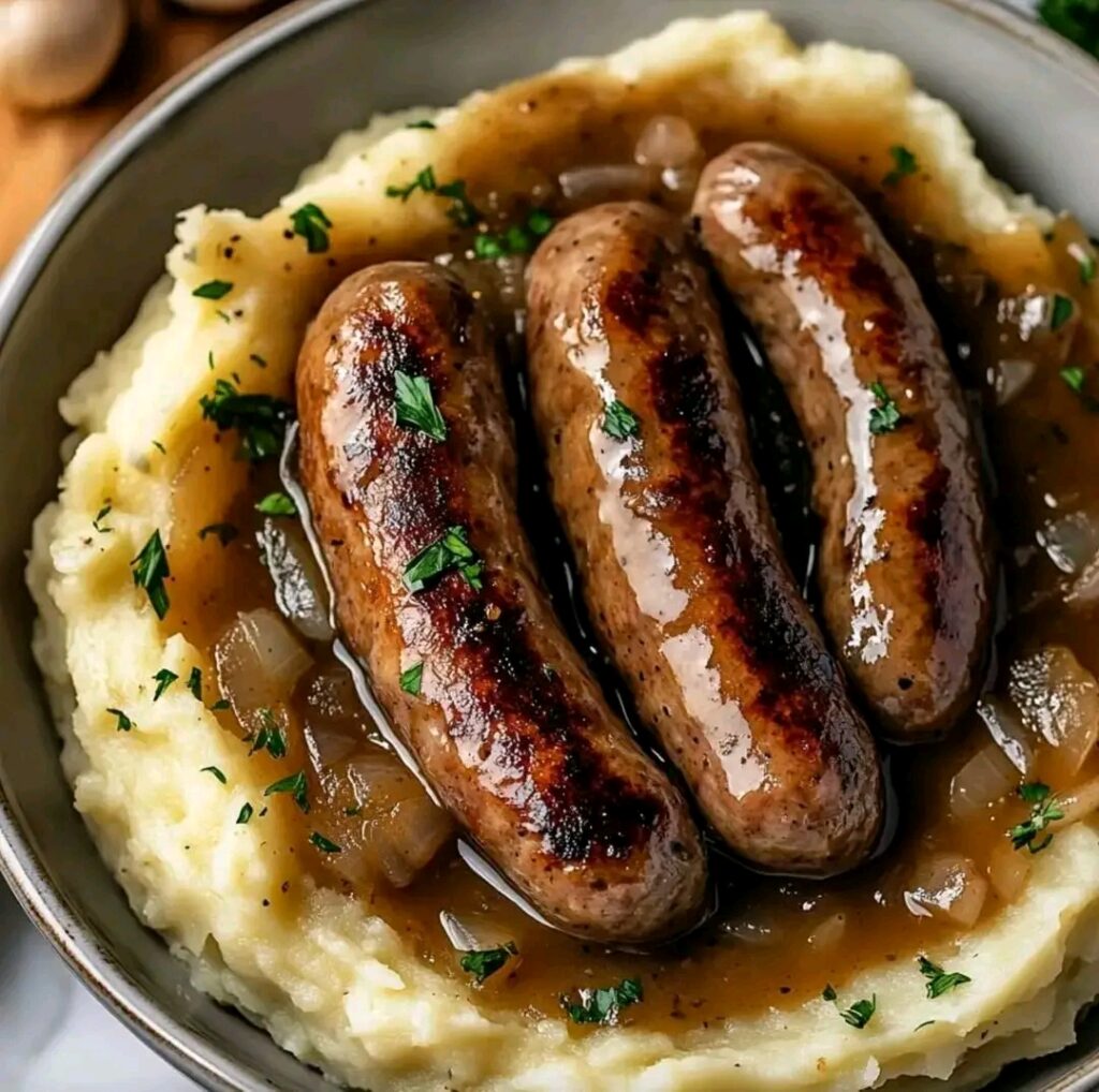 Classic British Bangers and Mash